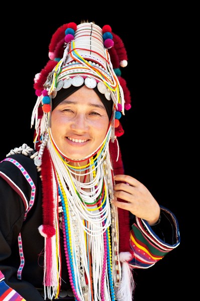 Akha woman portrait front light photography