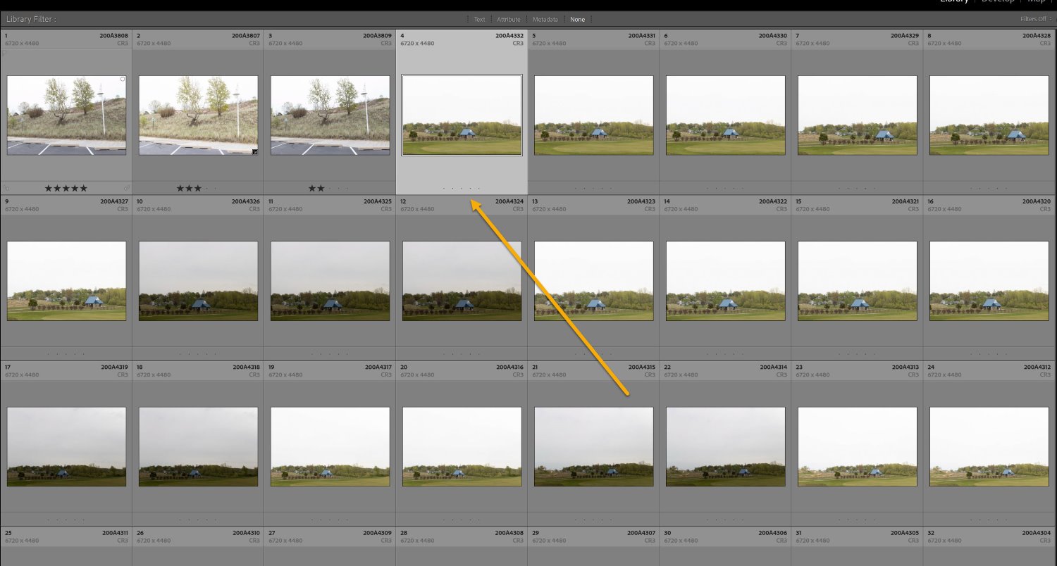 Lightroom star ratings