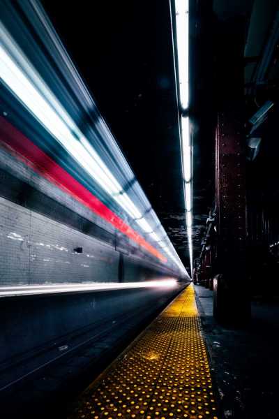 subway moving fast light trails shutter speed photography